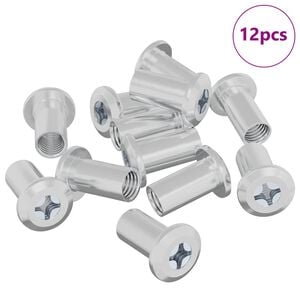 vidaXL Lukituspultti 12 pcs Nikkeli M6 x 15 mm Ter&auml;s