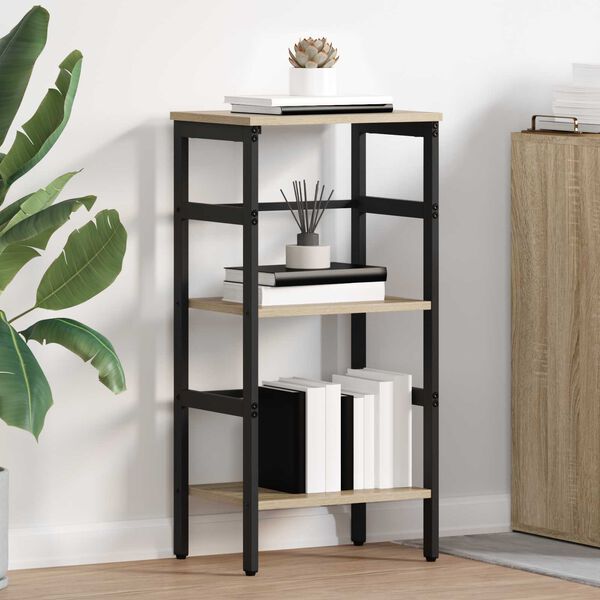 vidaXL Kirjahylly Sonoman tammi 40 x 29,5 x 81 cm Tekninen puu