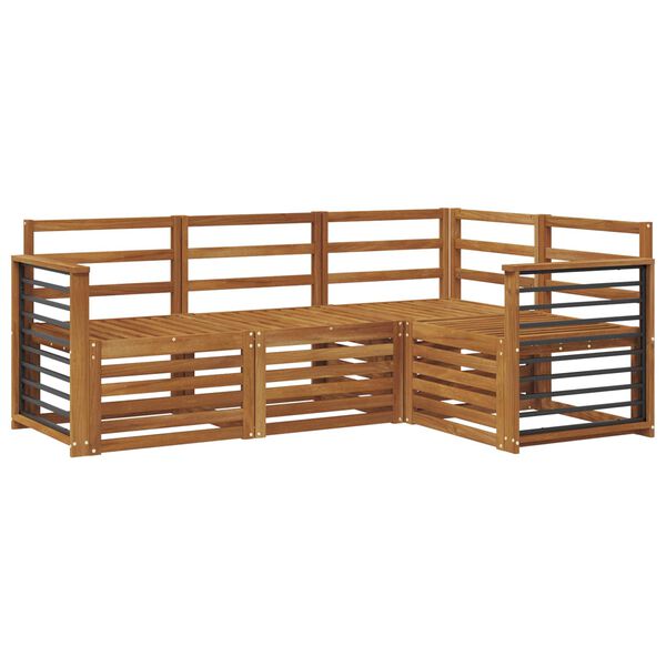 vidaXL Sohvasarjat 4 pcs Luonnollinen Tihe&auml; akasiapuu