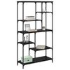 vidaXL Kirjahylly Musta tammi. 99 x 35,5 x 176 cm Tekninen puu