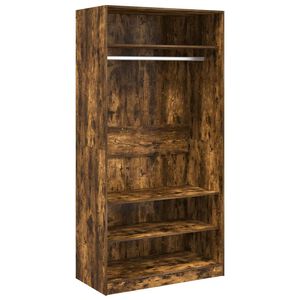 vidaXL Vaatekaappi savutammi 100x50x200 cm tekninen puu
