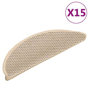 vidaXL Itsekiinnittyv&auml;t porrasmatot sisaltyyli 15 x 56x17x3 cm berber