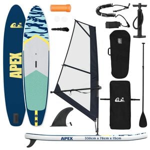 vidaXL Ilmat&auml;ytteinen SUP-lauta purjeella APEX 330 x 76 x 15 cm