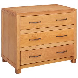 vidaXL Kaappi laatikon kanssa Ruskea 80 x 50 x 70 cm M&auml;ntypuu