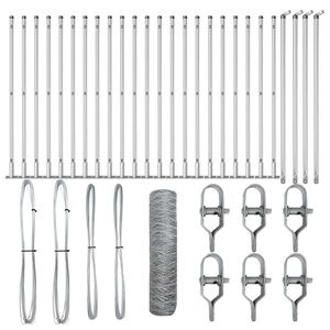 vidaXL Hitsattu metalliverkkoaita betoni-juurella 50 x 0,6 m (L x K)