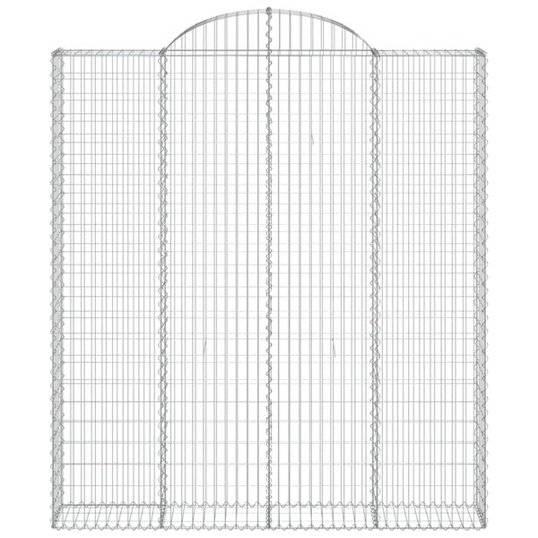 vidaXL Kaarevat kivikorit 3 kpl 200x30x220/240 cm galvanoitu rauta