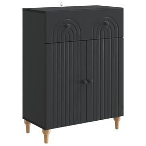 vidaXL Sivup&ouml;yt&auml; laatikon kanssa Musta 66 x 34,5 x 90 cm Tekninen puu