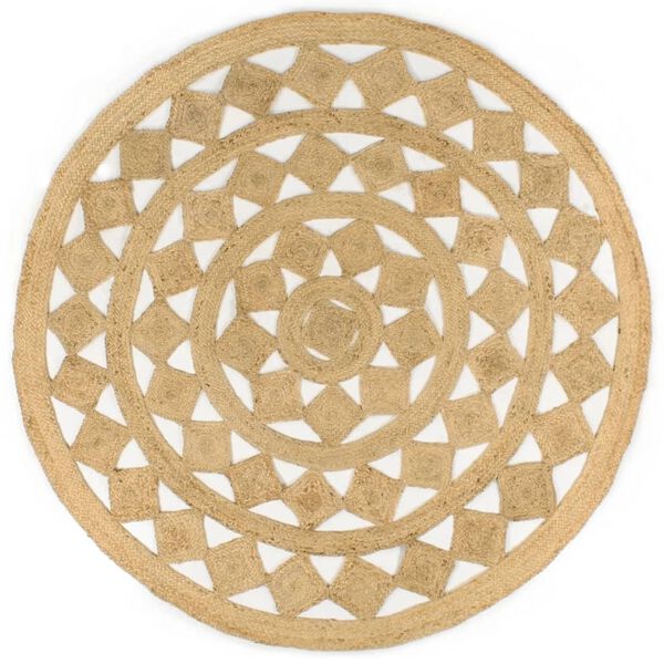 vidaXL Käsintehty matto punottu juutti 180 cm