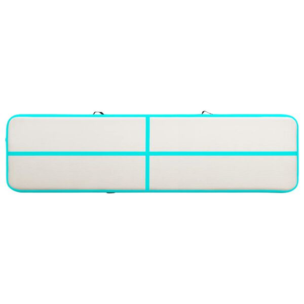 vidaXL T&auml;ytett&auml;v&auml; voimistelumatto pumpulla 600x100x20 cm PVC vihre&auml;