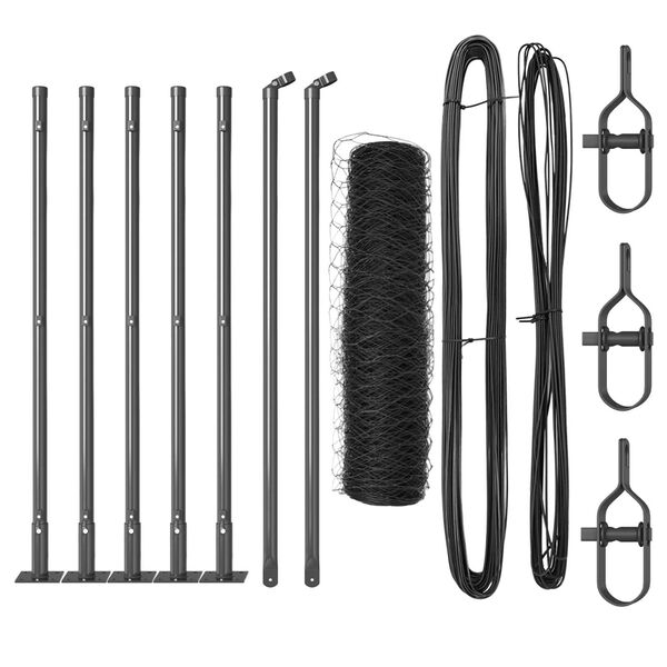 vidaXL Aitalatu Harmaa 10 x 0,4 m (50 mm verkkosuhde)