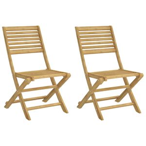 vidaXL Kokoontaitettavat tuolit 2 kpl 48,5x61,5x87 cm massiivipuuta akaasiaa