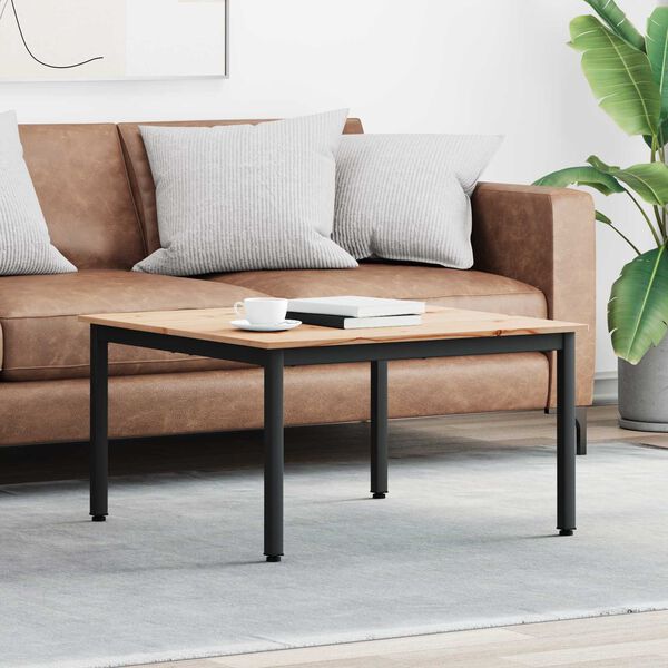 vidaXL Sohvap&ouml;yt&auml; Luonnollinen 80 x 80 x 45 cm Massiivinen m&auml;nty