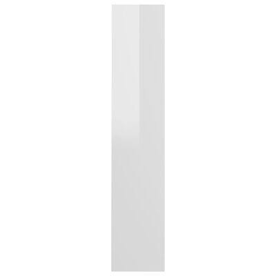 vidaXL Seinäkenkäkaappi korkeakiilto valkoinen 60x18x90 cm lastulevy