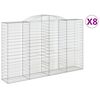 vidaXL Kaarevat kivikorit 8 kpl 300x50x180/200 cm galvanoitu rauta