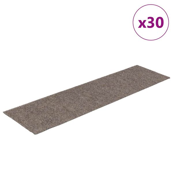 vidaXL Porrasmatot itseliimautuvat 30 kpl 76x20 cm beige suorakaiteen muotoinen