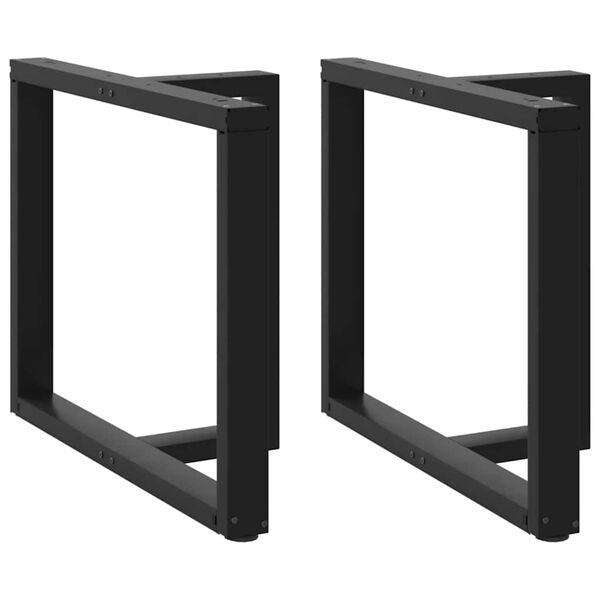 vidaXL Ruokapöydän jalat T-muotoiset 2 kpl musta 90x35x(72-73) cm teräs
