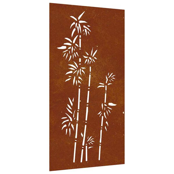 vidaXL Puutarhasein&auml;koriste 105x55 cm corten ter&auml;s bambukuvio