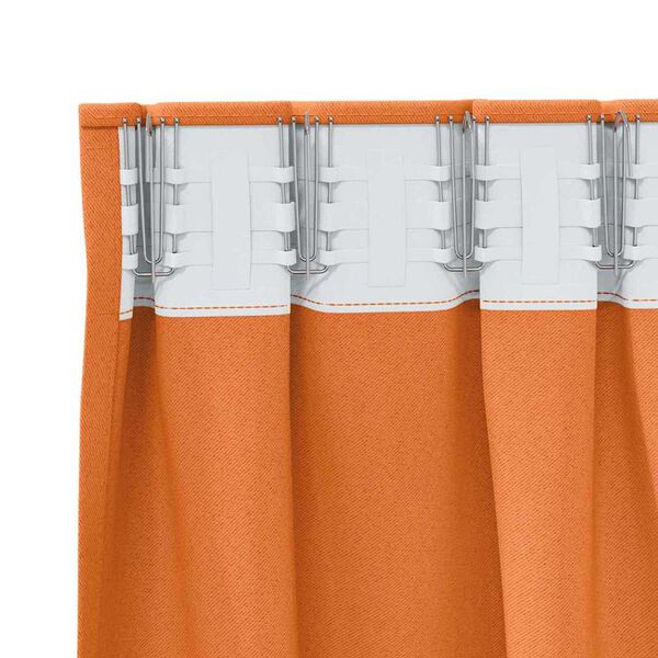 vidaXL Pimentävä verho renkailla 2 pcs Hehkuva oranssi 140 x 140 cm