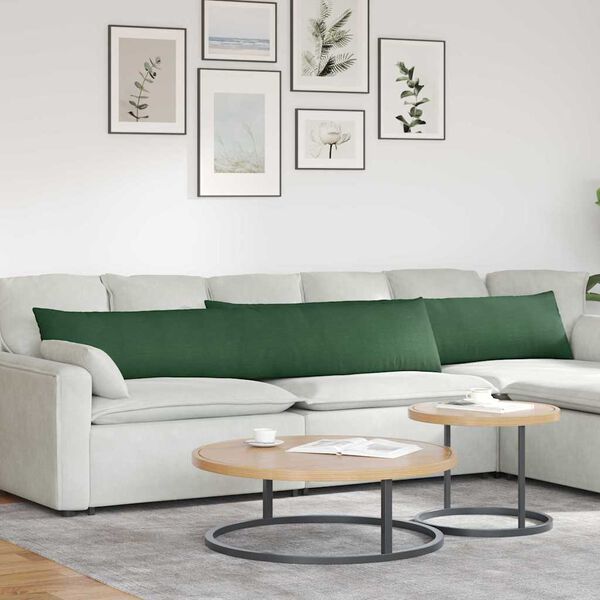 vidaXL Sohvatyynyt 2 pcs Tummanvihreä 200 x 40 cm Korduroikangas