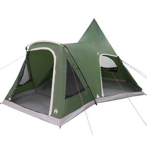 vidaXL Teepee-teltta 5-henkil&ouml;lle 5 hengelle Vihre&auml;