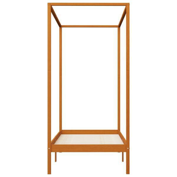 vidaXL Pylvässänky hunajanruskea täysi mänty 90x200 cm