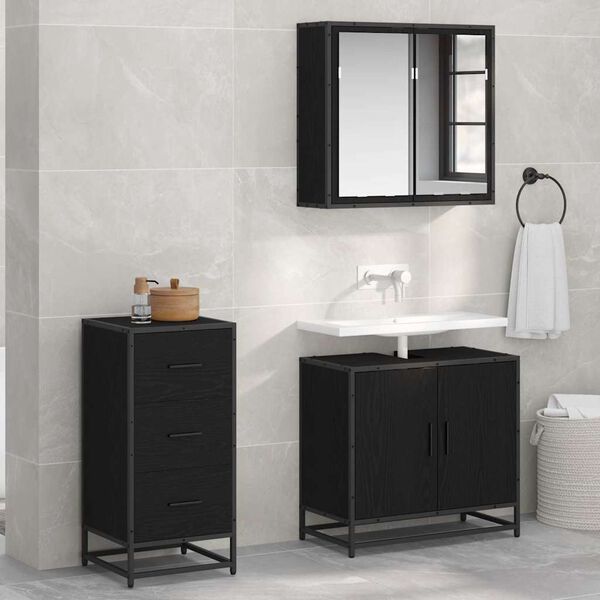 vidaXL Sivup&ouml;yt&auml; Musta tammi. 35.5 x 35 x 76 cm