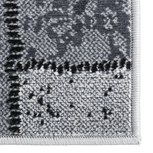 vidaXL K&auml;yt&auml;v&auml;matto BCF harmaa laatikkokuviolla 100x300 cm