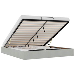 vidaXL Ottomaanien s&auml;ngyn runko ilman patjaa vaaleanharmaa sametti