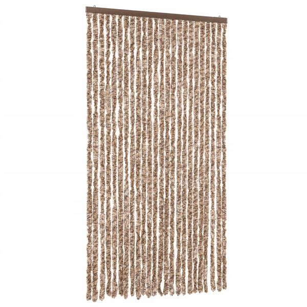 vidaXL Hyönteisverho beige ja tummanruskea 100x220 cm chenille