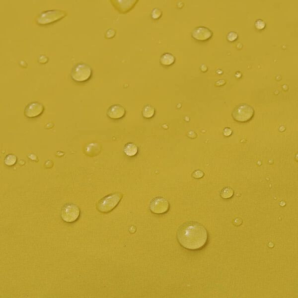 vidaXL Vedenkestävä Tukeva Pitkä Sadetakki Hupulla Keltainen L