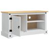 vidaXL TV-kaappi Corona Valkoinen 100 x 40 x 52 cm Massiivinen m&auml;nty