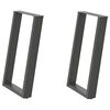 vidaXL Ruokapöydän jalat U-muotoiset 2 kpl antrasiitti 50x(72-73) cm teräs