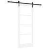 vidaXL Liukuovi 83 x 202 cm T&auml;ysi m&auml;nty ja lasi Valkoinen