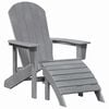 vidaXL Adirondack-tuoli Vaaleanharmaa 82 x 74 x 92 cm HDPE