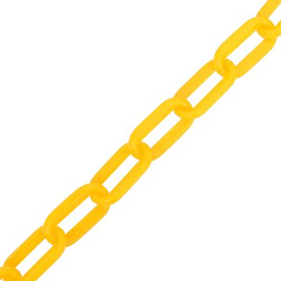 vidaXL Varoitusketju keltainen 100 m Ø6 mm muovi