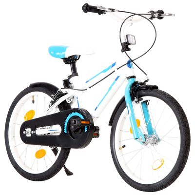 vidaXL Lasten pyörä 18" sininen ja valkoinen
