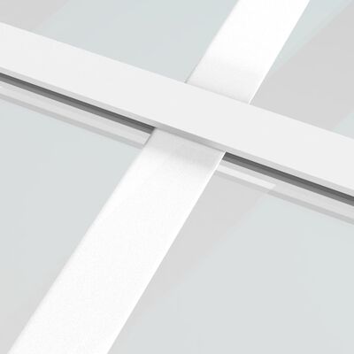 vidaXL Liukuovi ESG-huurrelasi ja alumiini 90x205 cm valkoinen