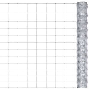vidaXL Puutarha-aita galvanoitu ter&auml;s 50x1,25 m hopea