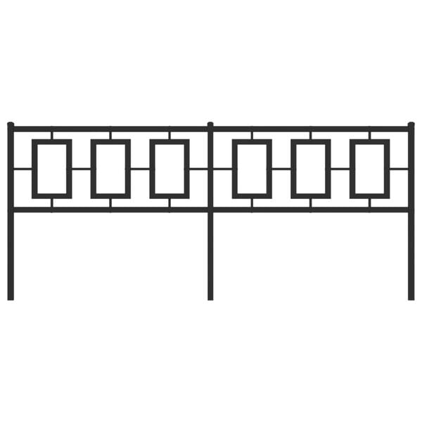 vidaXL Metallinen vaihtop&auml;&auml;ty musta 193 cm