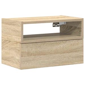 vidaXL Sein&auml;kiinnitett&auml;v&auml; y&ouml;p&ouml;yt&auml; Sonoma-tammi 45x26x28,5 cm