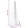 vidaXL LED joulukuusi 789 kylmän valkoista LED-valoa 476 cm