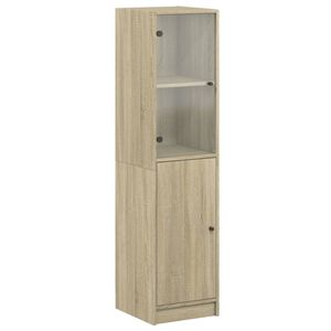 vidaXL Kaappi lasiovella Sonoma-tammi 35x37x142 cm