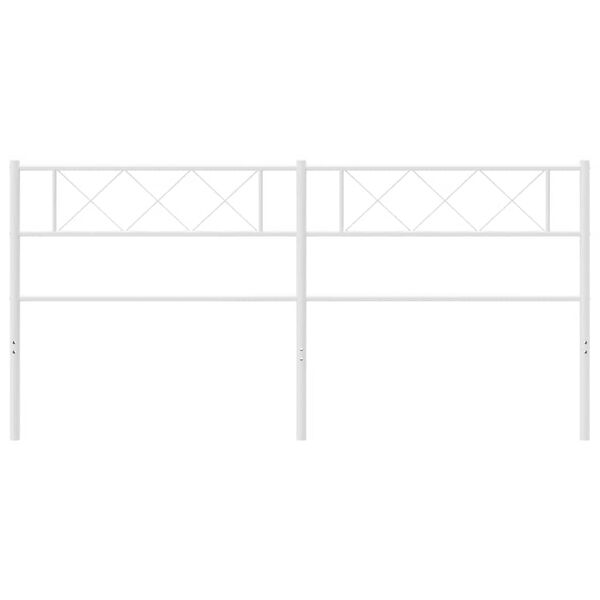 vidaXL Metallinen vaihtop&auml;&auml;ty valkoinen 180 cm