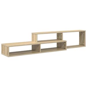 vidaXL Sein&auml;lleasennettavaTV-teline 150x25x28,5cm Tekninen puu
