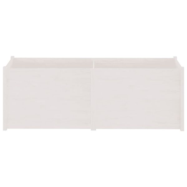 vidaXL Puutarhan kukkalaatikko valkoinen 200x50x70 cm täysi mänty