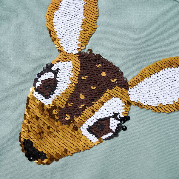 Lasten pitk&auml;hihainen T-paita keskis&auml;vyinen minttu 104