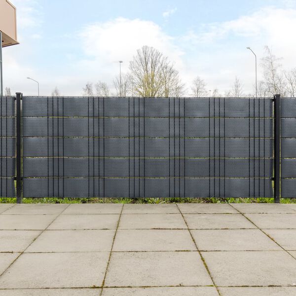 vidaXL Parvekesuojat 5 kpl antrasiitti 255x19 cm polyrottinki