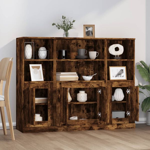 vidaXL Kaapit 3 kpl savutammi tekninen puu