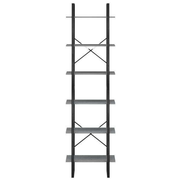 vidaXL Säilytyshylly harmaa 60x30x210 cm täysi mänty