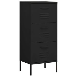 vidaXL Varastokaappi musta 42,5x35x101,5 cm ter&auml;s